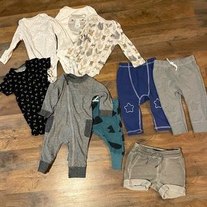 Baby Boy Size 12-18 Months 9 Piece Nuetrals Bundle Zara Cat&Jack Cloud Island